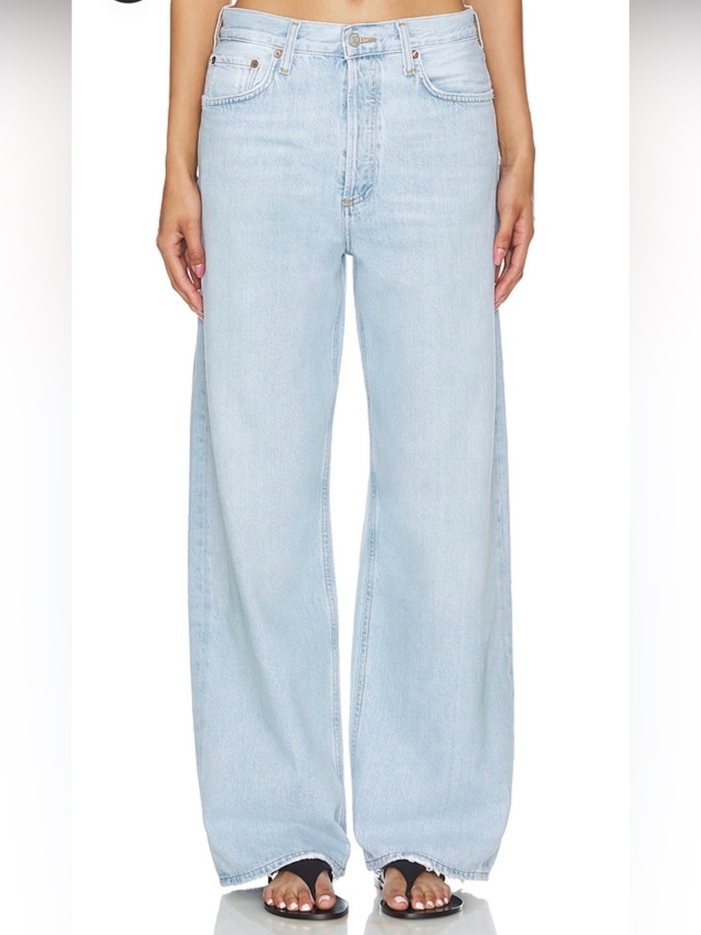 AGOLDE Low Slung Baggy Wide Leg Jeans Blue Waist 23